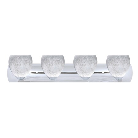 Besa Lighting Bolla Vanity, Carrera, Chrome Finish, 4x9W LED 4WZ-412219-LED-CR
